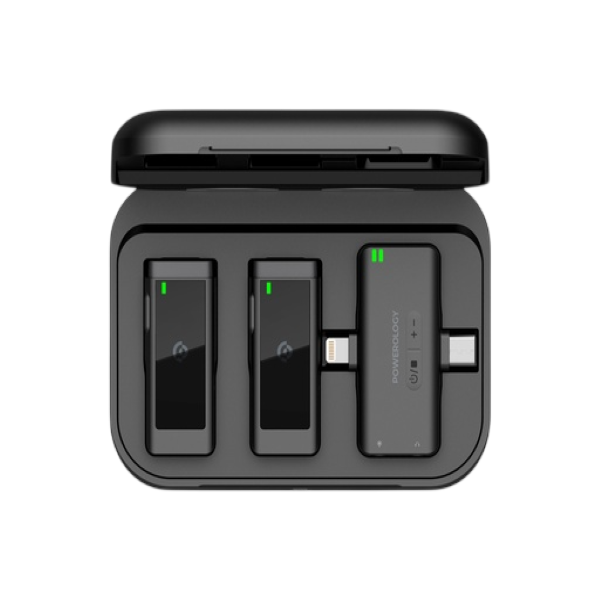 میکروفن بی سیم دوگانه پاورولوژی مدل Powerology MFI Dual Connector Lavalier