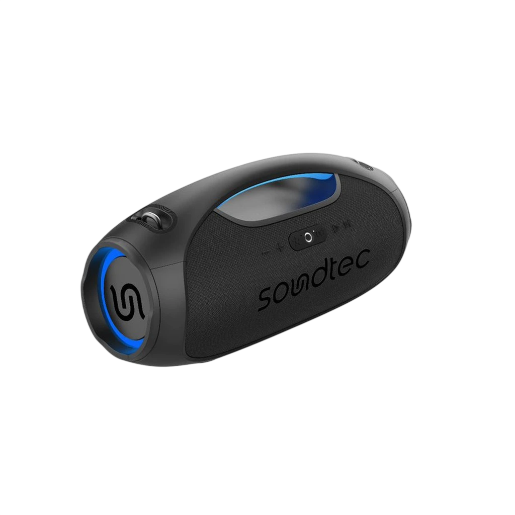 Porodo Soundtec Rush Bluetooth Speaker 120W with 5400mAh Power Bank - Black-Photoroom