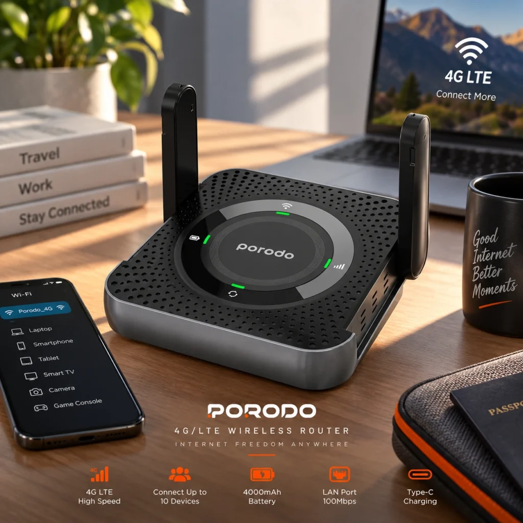 مودم همراه Porodo PD4GCPMFBKGY